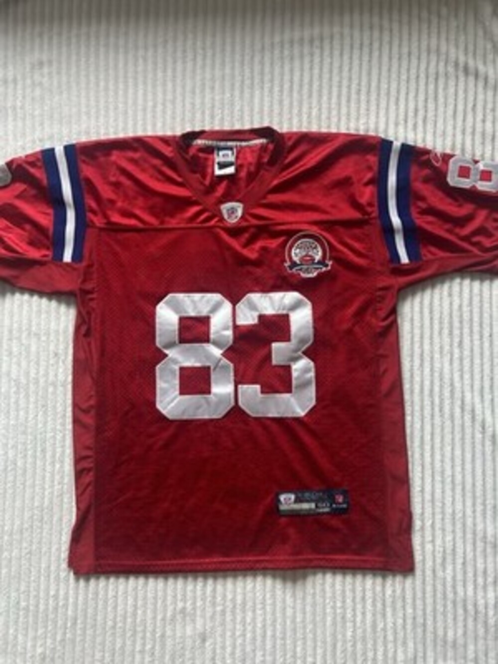 Vintage Reebok NFL Patriots Wes Walker NFL 50th Anniversary Jersey Size 50